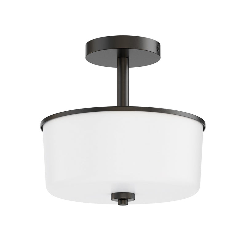 Maxim 5692WTBK Two Light Semi Flush/Pendant Convertible, Black