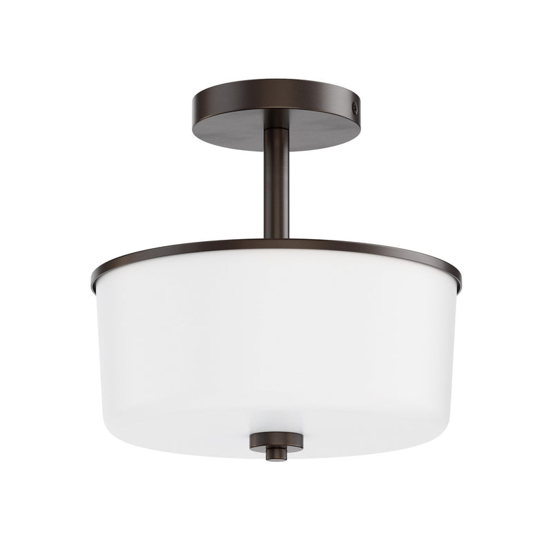 Maxim 5692WTOI Two Light Semi Flush/Pendant Convertible, Oil Rubbed Bronze