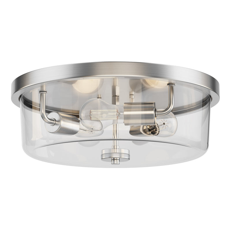Maxim 5693CLSN Three Light Flush Mount, Satin Nickel