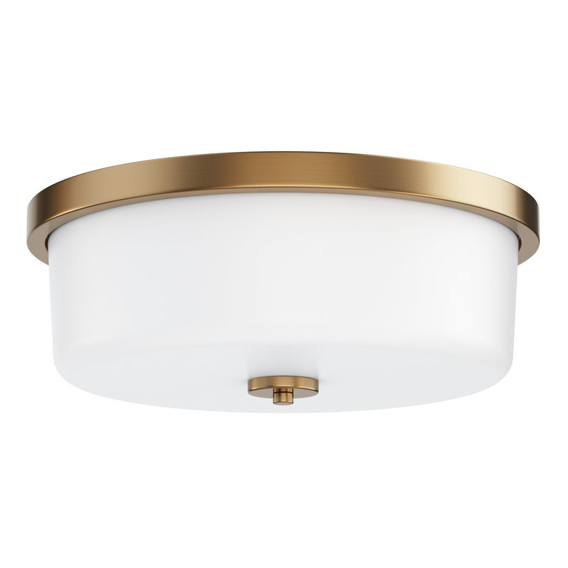 Maxim 5693WTNAB Three Light Flush Mount, Natural Aged Brass