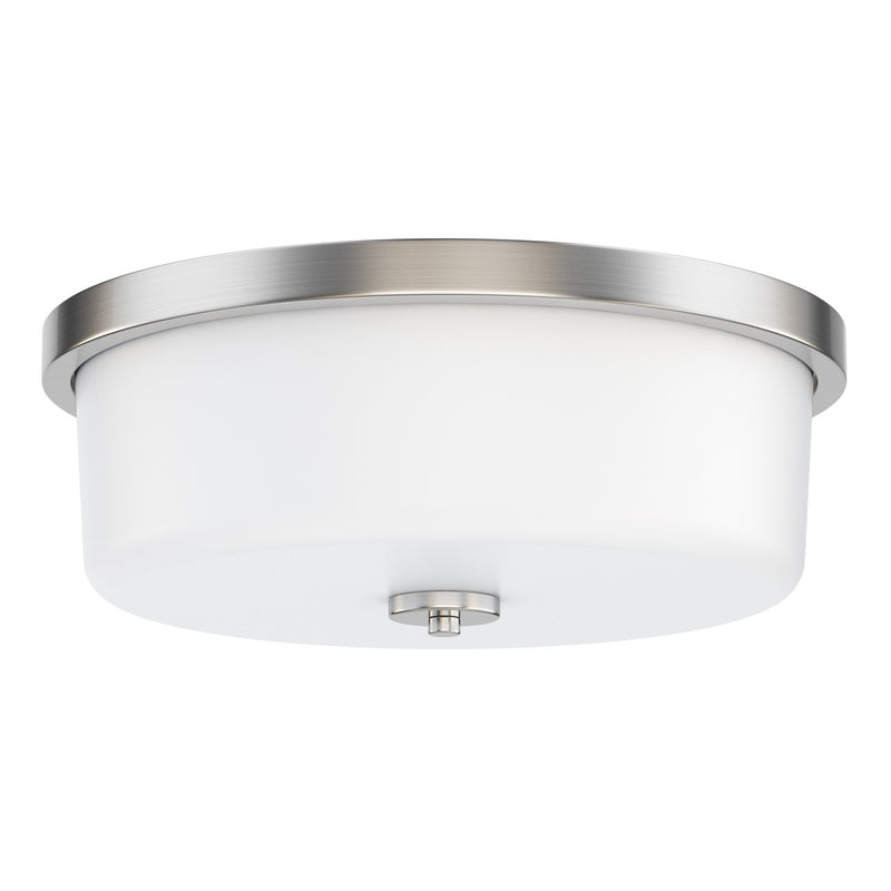Maxim 5693WTSN Three Light Flush Mount, Satin Nickel