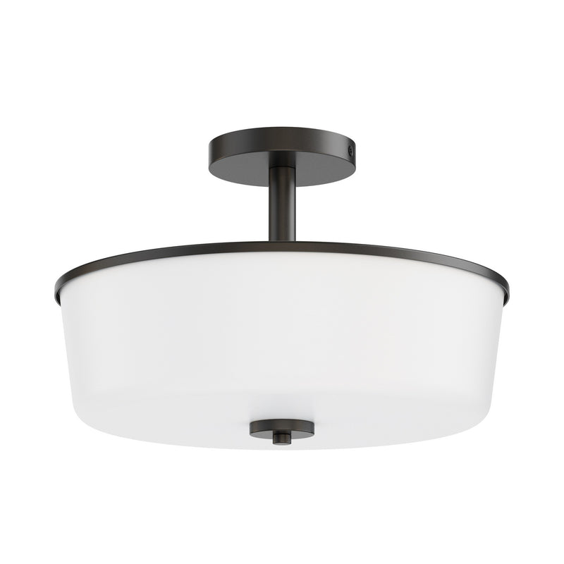 Maxim 5695WTBK Three Light Semi Flush/Pendant Convertible, Black