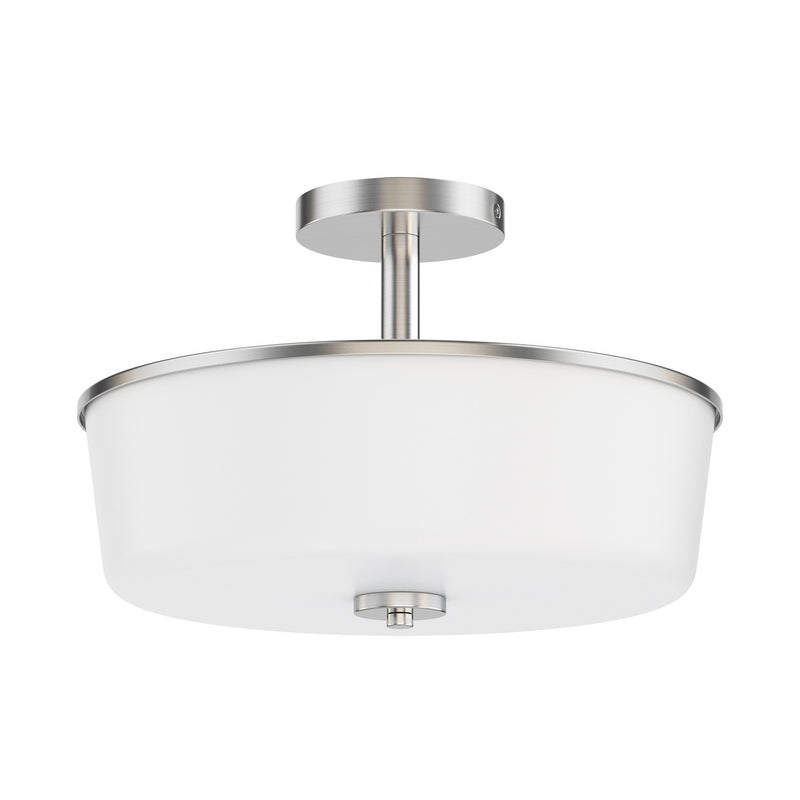 Maxim 5695WTSN Three Light Semi Flush/Pendant Convertible, Satin Nickel