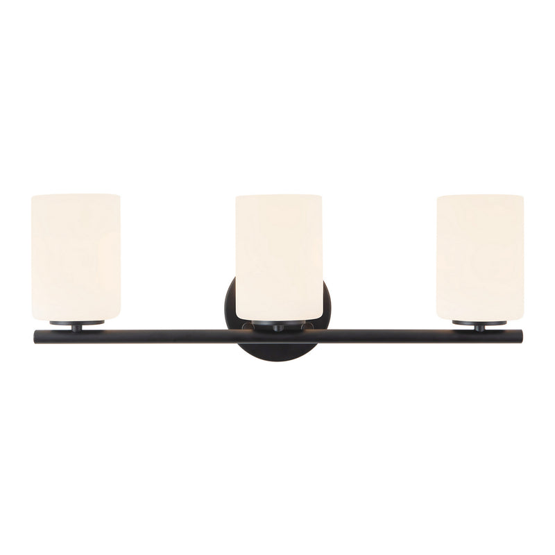 Kuzco Lighting VL0712722BK Three Light Bathroom Vanity, Black