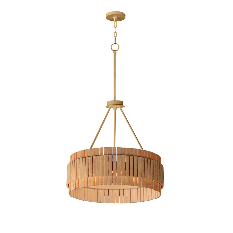 Maxim 14453NANAB Three Light Chandelier, Natural Aged Brass
