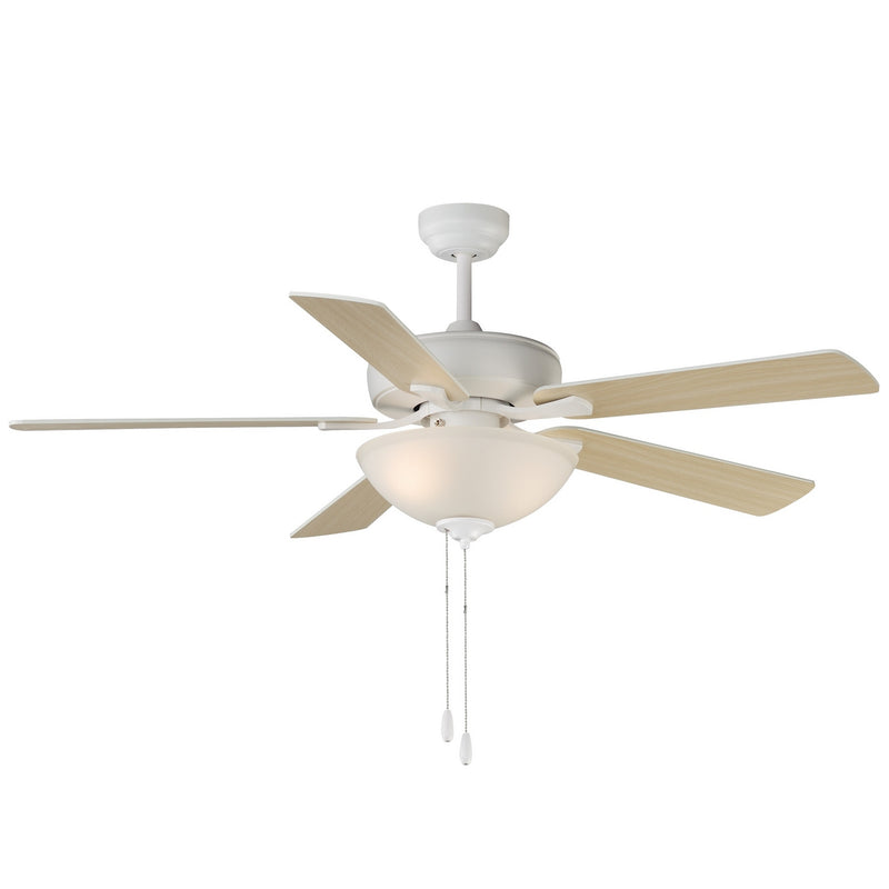 Maxim 88936SWMW 52" Ceiling Fan, Matte White