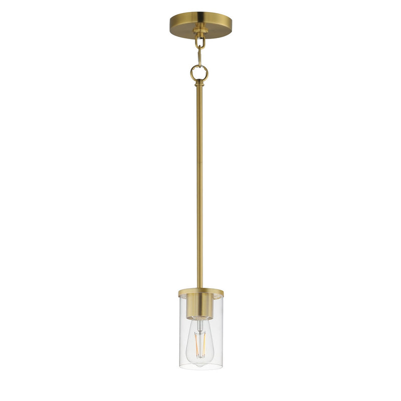 Maxim 90281CLSBR One Light Pendant, Satin Brass