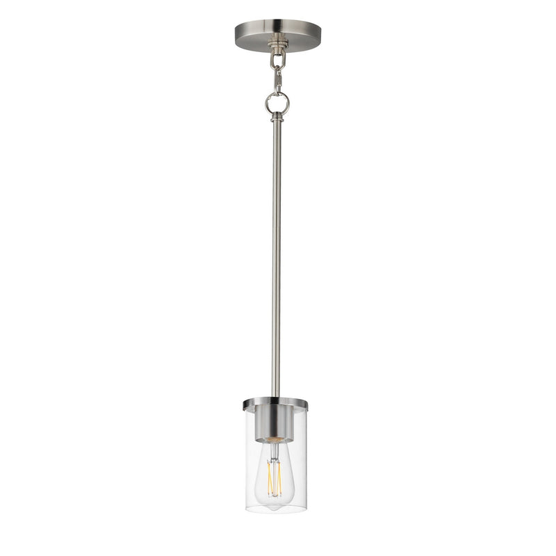 Maxim 90281CLSN One Light Pendant, Satin Nickel