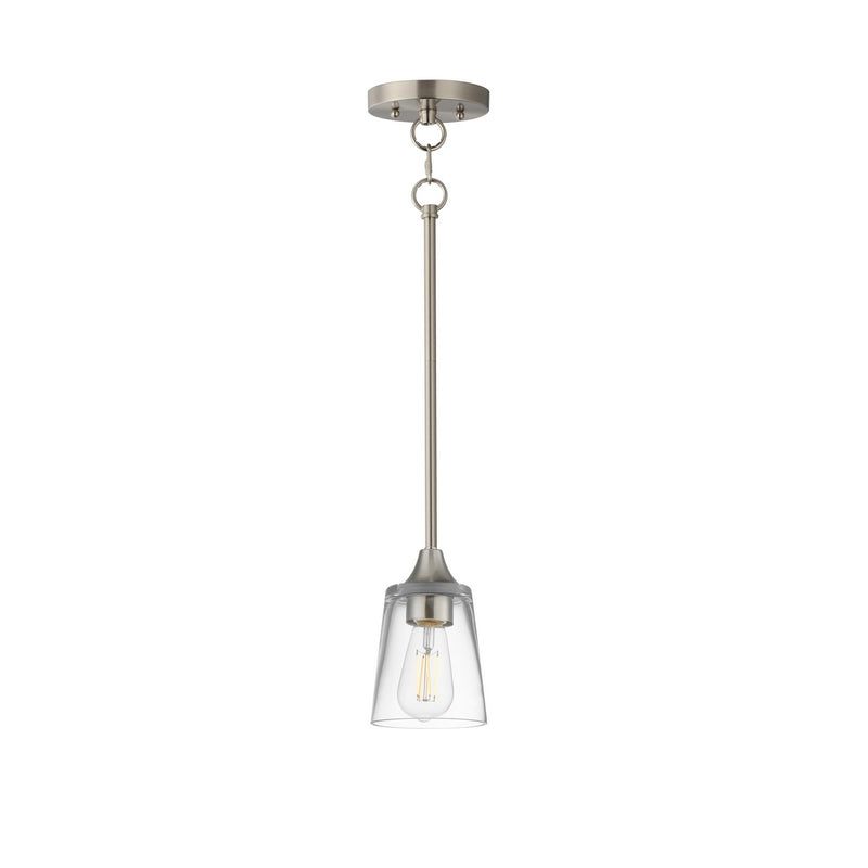 Maxim 92880CLSN One Light Pendant, Satin Nickel