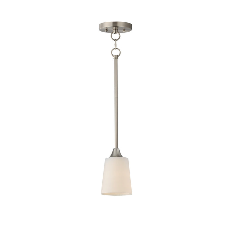 Maxim 92880SWSN One Light Pendant, Satin Nickel