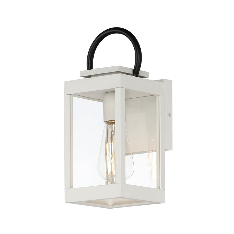 Maxim 30912CLWTBK One Light Outdoor Wall Lantern, White / Black