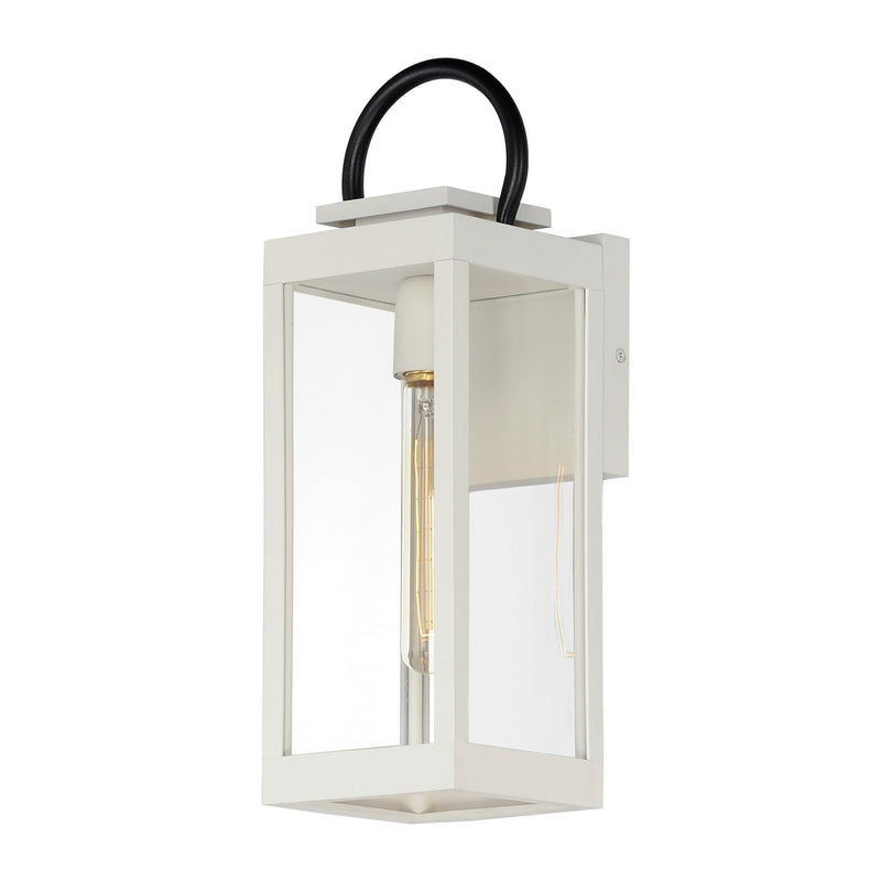 Maxim 30914CLWTBK One Light Outdoor Wall Lantern, White / Black