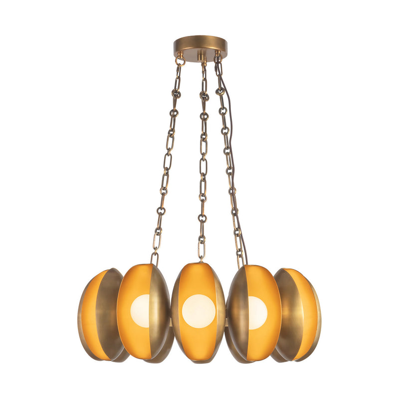 Alora CH305725VB LED Chandelier, Vintage Brass