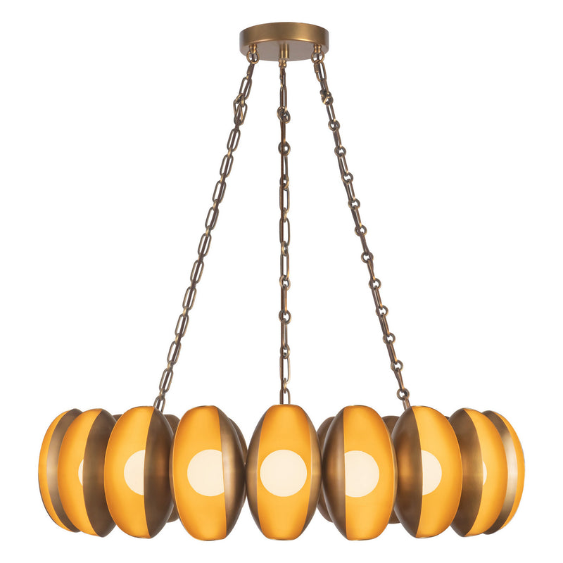 Alora CH305737VB LED Chandelier, Vintage Brass