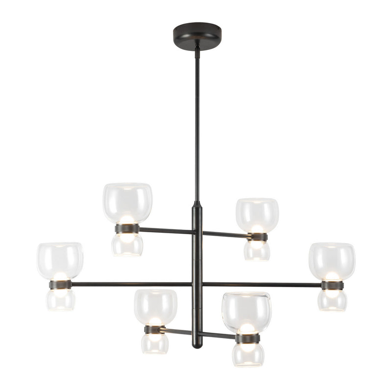Alora CH310336UBCL LED Chandelier, Urban Bronze/Clear Glass