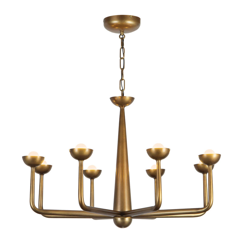 Alora CH313830VB LED Chandelier, Vintage Brass
