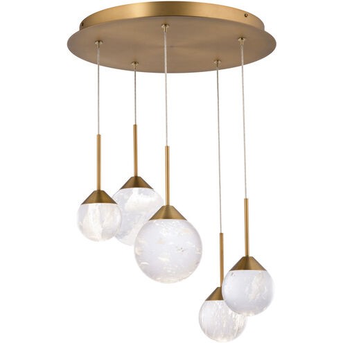 Schonbek Beyond BPD40205-AB LED Pendant, Aged Brass