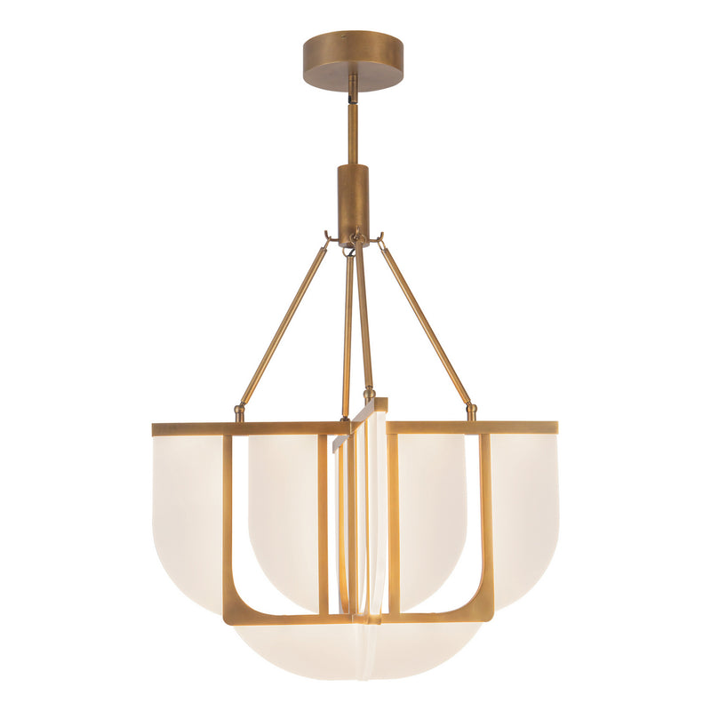 Alora CH336424VB-UNV LED Chandelier, Vintage Brass