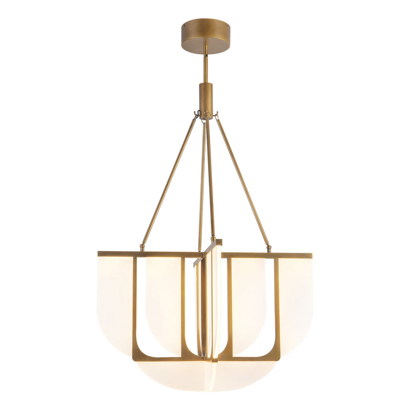 Alora CH336429VB-UNV LED Chandelier, Vintage Brass