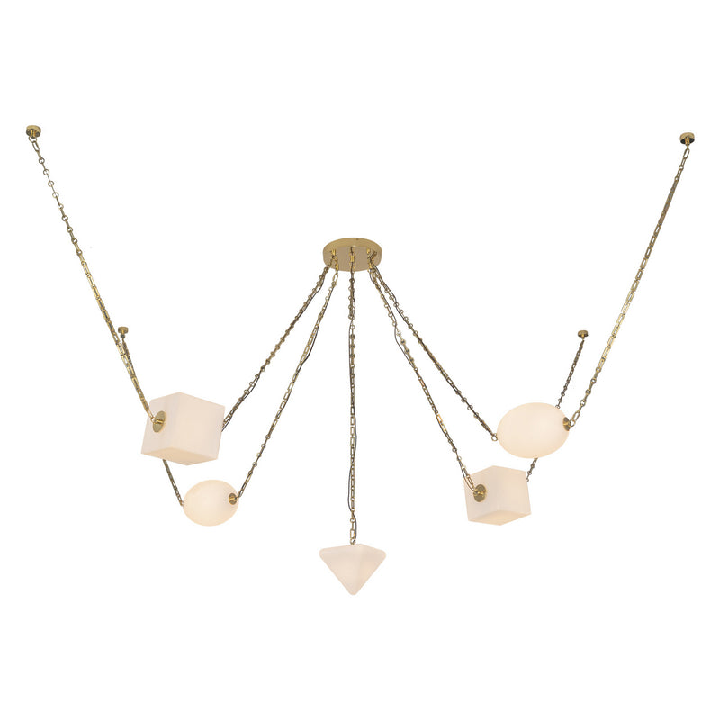 Alora CH360105PTBOP LED Chandelier, Patina Brass/Opal Glass