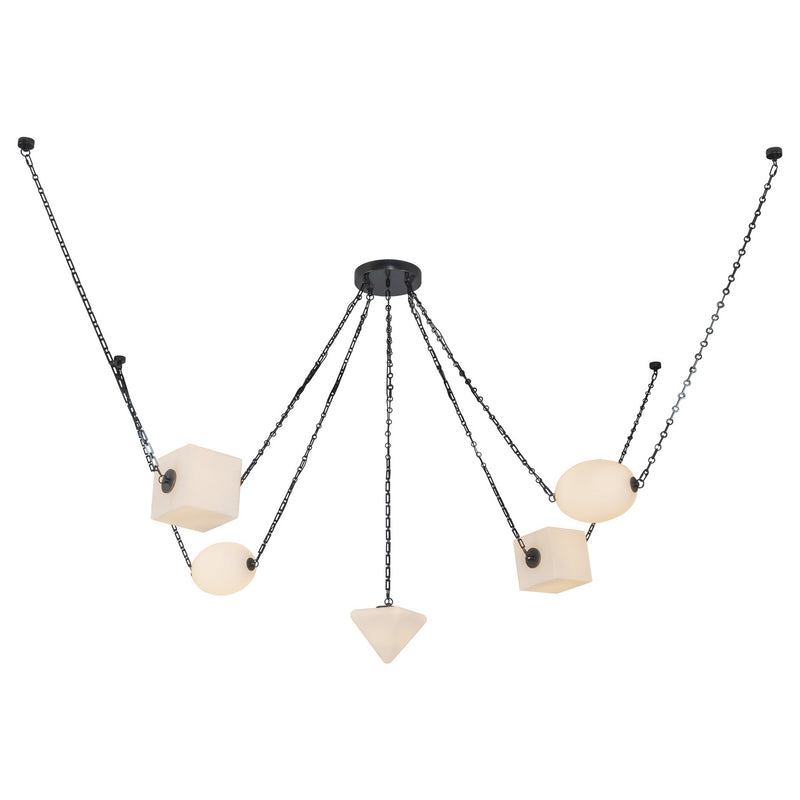 Alora CH360105UBOP LED Chandelier, Urban Bronze/Matte Opal Glass
