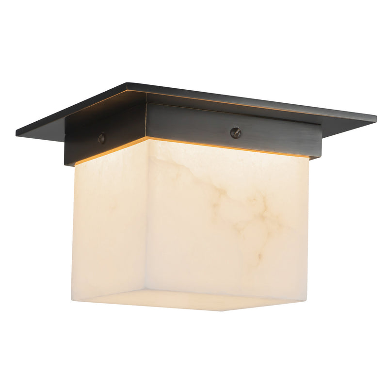 Alora FM356085UBAR One Light Flush Mount, Urban Bronze/Alabaster