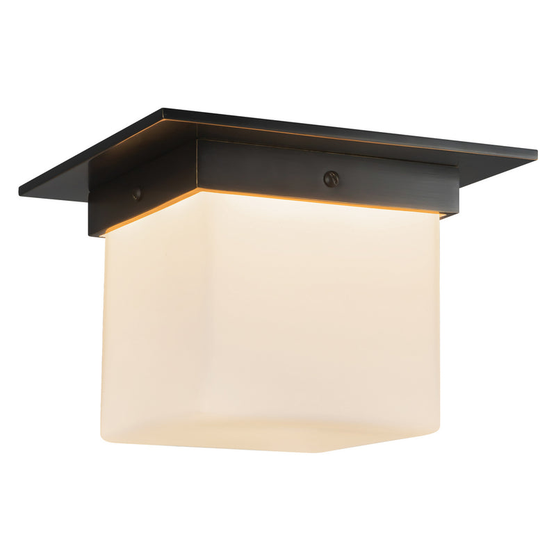Alora FM356085UBOP One Light Flush Mount, Urban Bronze/Matte Opal Glass