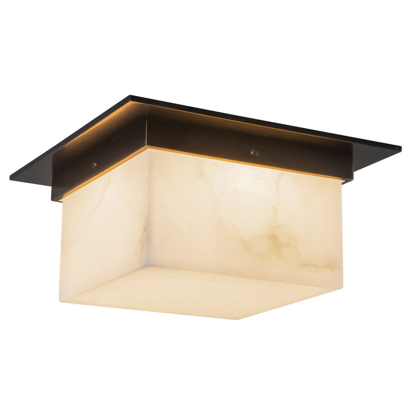 Alora FM356115UBAR Two Light Flush Mount, Urban Bronze/Alabaster