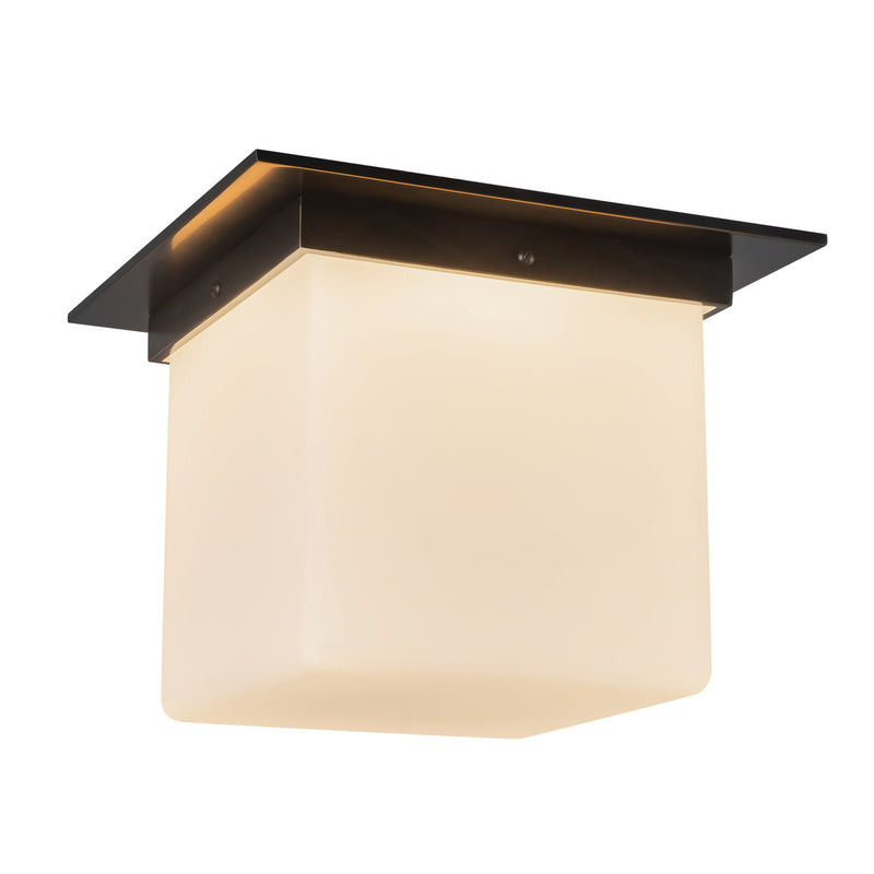Alora FM356118UBOP One Light Flush Mount, Urban Bronze/Matte Opal Glass