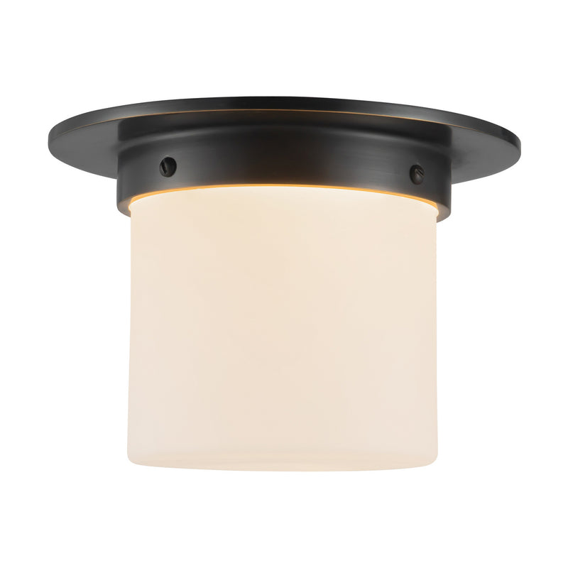 Alora FM360085UBOP One Light Flush Mount, Urban Bronze/Matte Opal Glass