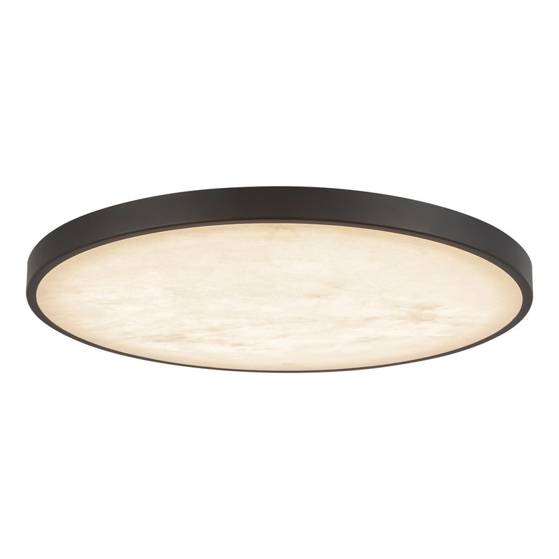 Alora FM653015MBAR LED Flush Mount, Matte Black/Alabaster