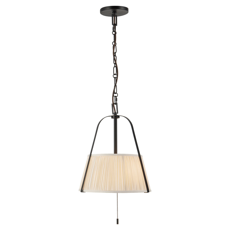 Alora PD675213MBWL Two Light Pendant, Matte Black/White Linen