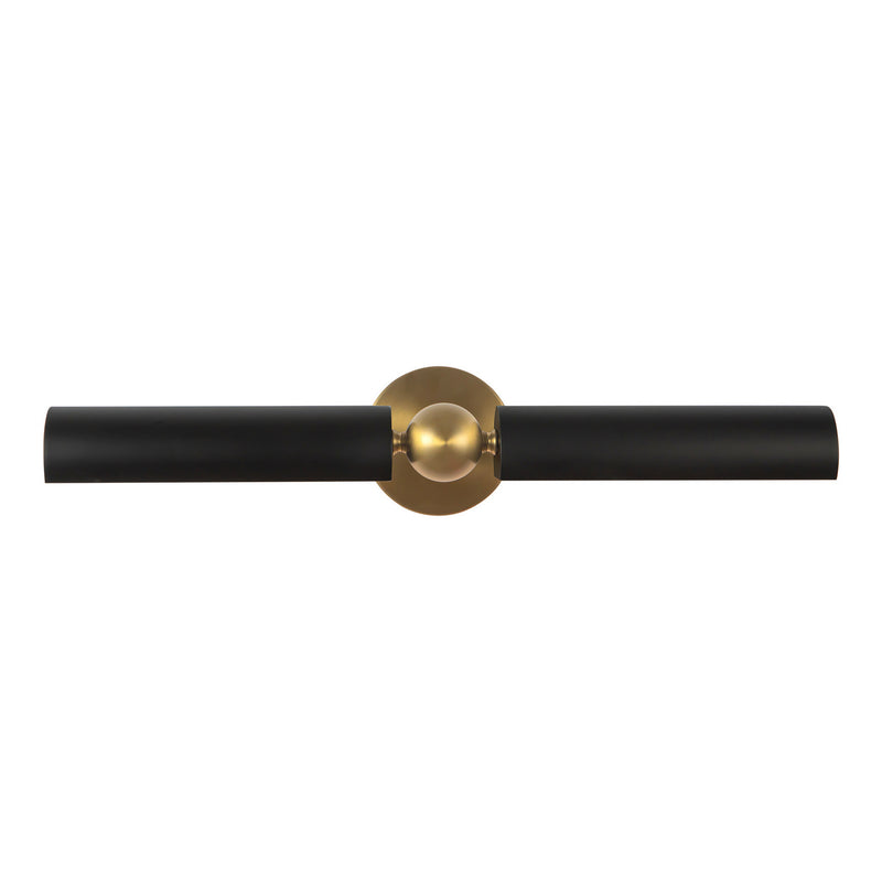 Alora PL405123BGMB Two Light Picture Light, Brushed Gold/Matte Black