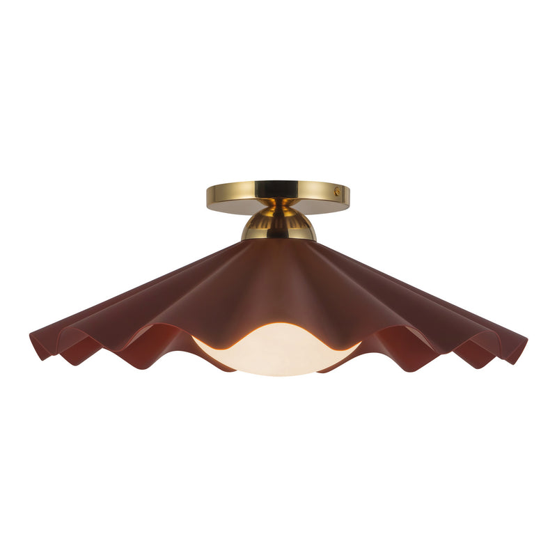Alora SF354016BGD One Light Semi-Flush Mount, Burgundy