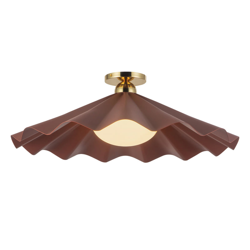 Alora SF354125BGD One Light Semi-Flush Mount, Burgundy