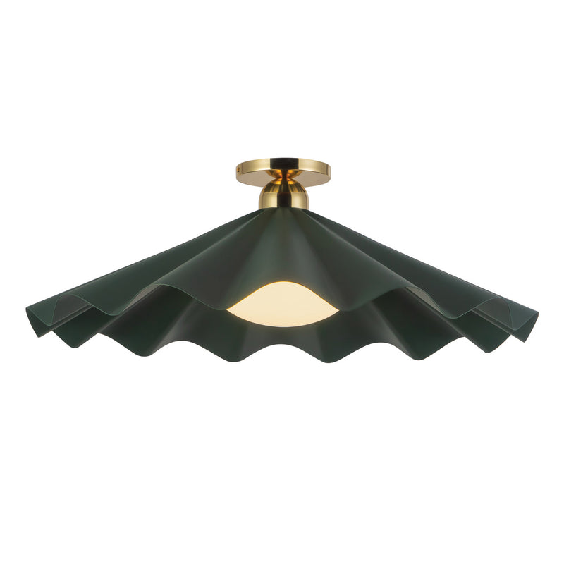 Alora SF354125PGN One Light Semi-Flush Mount, Pine Green
