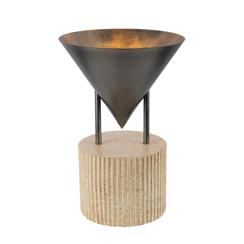 Alora TL341015STA One Light Table Lamp, Aged Steel
