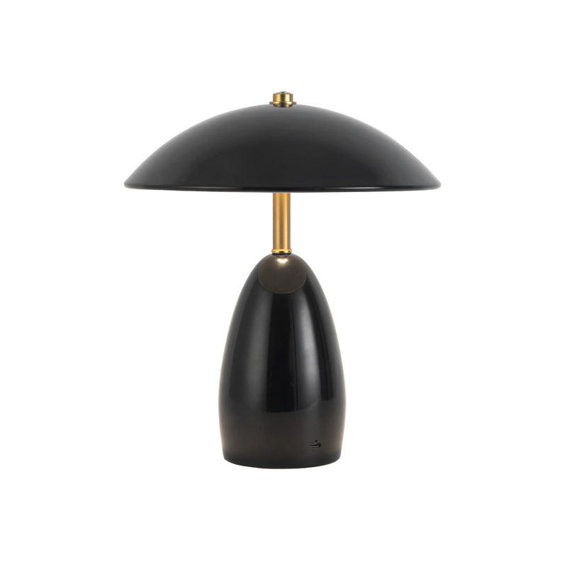 Alora TL437409GBK LED Table Lamp, Glossy Black