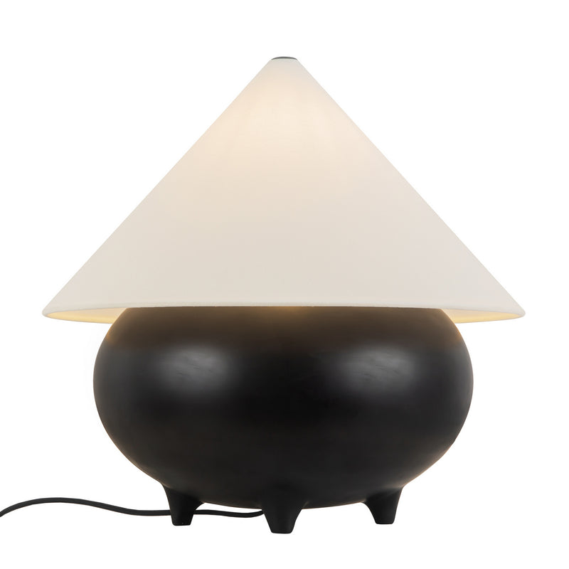 Alora TL453017MBWL One Light Table Lamp, Matte Black/White Linen