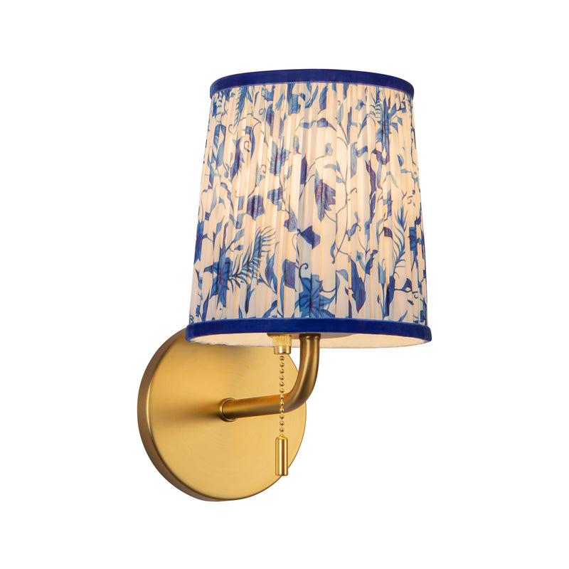 Alora WV675106BGBL One Light Bathroom Vanity, Brushed Gold/Blue Linen