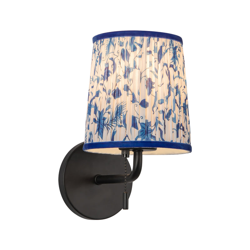 Alora WV675106MBBL One Light Bathroom Vanity, Matte Black/Blue Linen