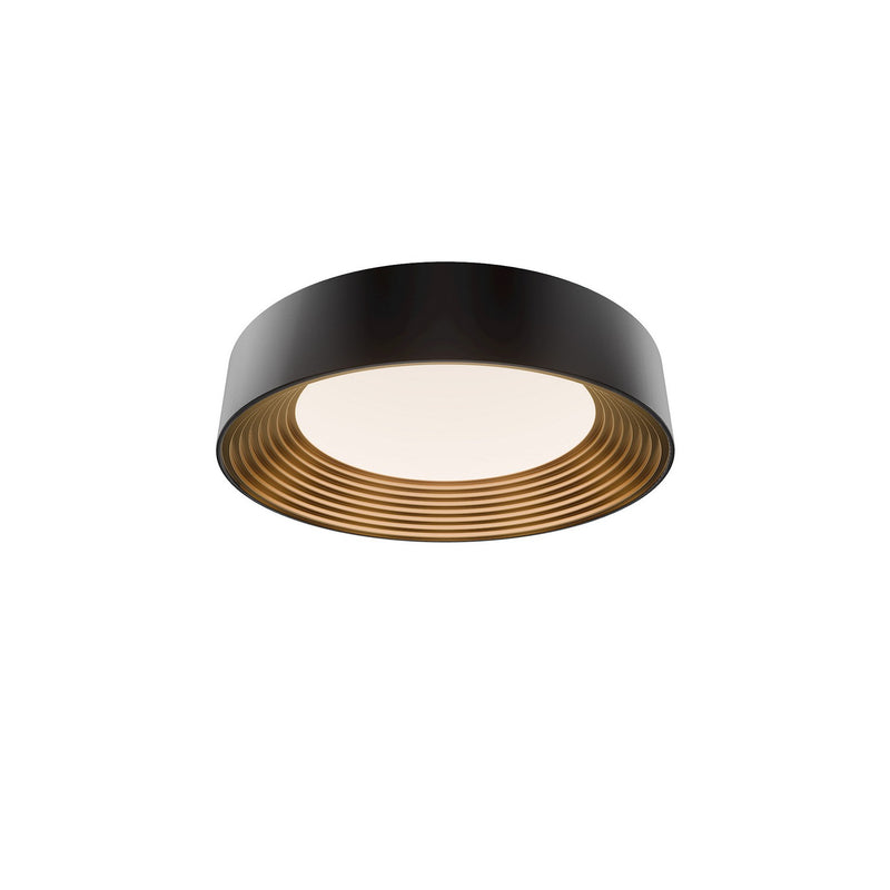 W.A.C. Lighting FM701618-BK/GO LED Flush Mount, Black/Gold
