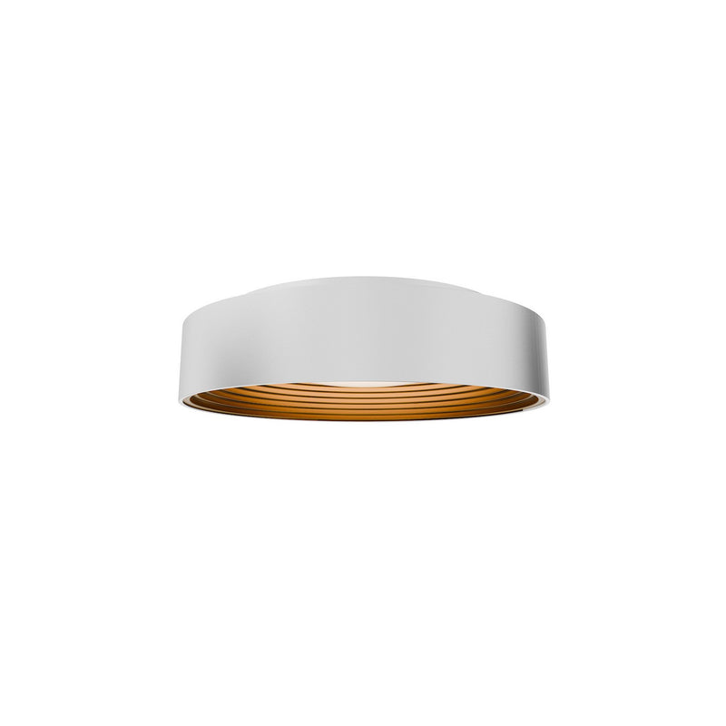 W.A.C. Lighting FM701618-WT/GO LED Flush Mount, White/Gold