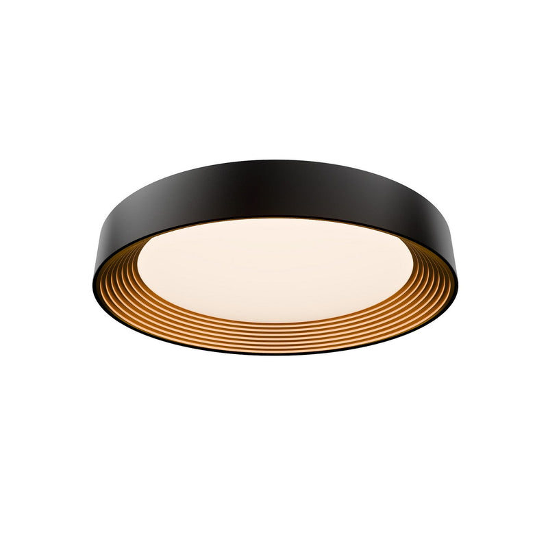 W.A.C. Lighting FM701626-BK/GO LED Flush Mount, Black/Gold