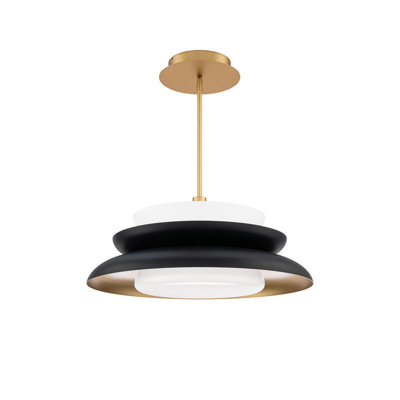 W.A.C. Lighting PD406624-TWA-BK/GO LED Pendant, Black/Gold
