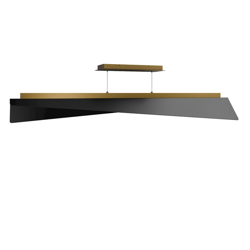 W.A.C. Lighting PD412648-BK/AB LED Pendant, Black/Aged Brass