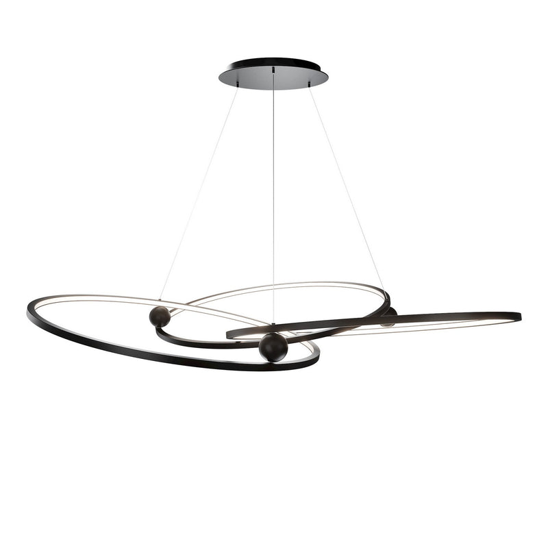 W.A.C. Lighting PD415660-TWA-BK LED Chandelier, Black
