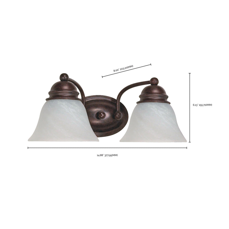 Nuvo Lighting 60-345 Two Light Vanity, Old Bronze