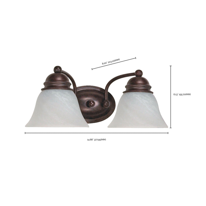 Nuvo Lighting 60-345 Two Light Vanity, Old Bronze