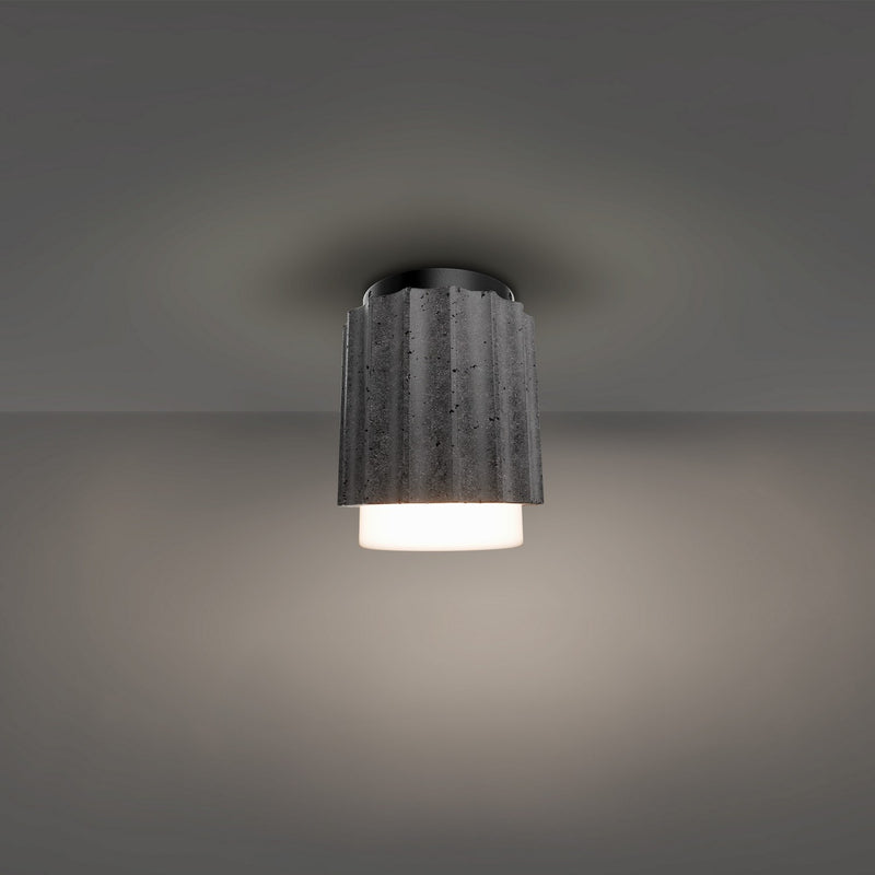 Modern Forms FM222607-BV/BK LED Flush Mount, Basalt Stone/Black